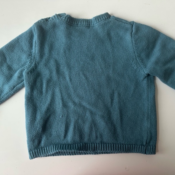 Teal Sweater with Fish Design - Picture 2 of 5